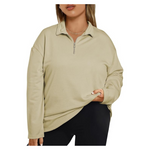 Women's Plus Size Half Zip Oversized Sweatshirts