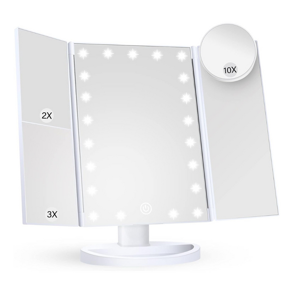 Huonul LED Makeup Vanity Mirror With 2X 3X 10X Magnification