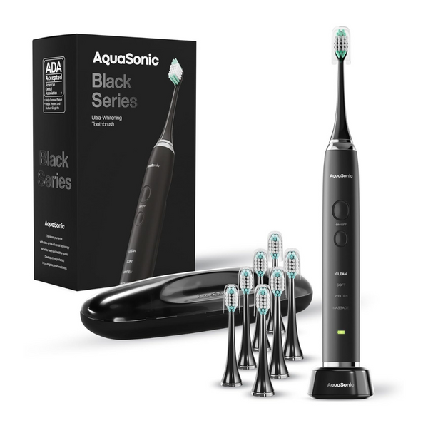 AquaSonic Black Series Rechargeable Ultrasonic Whitening Toothbrush