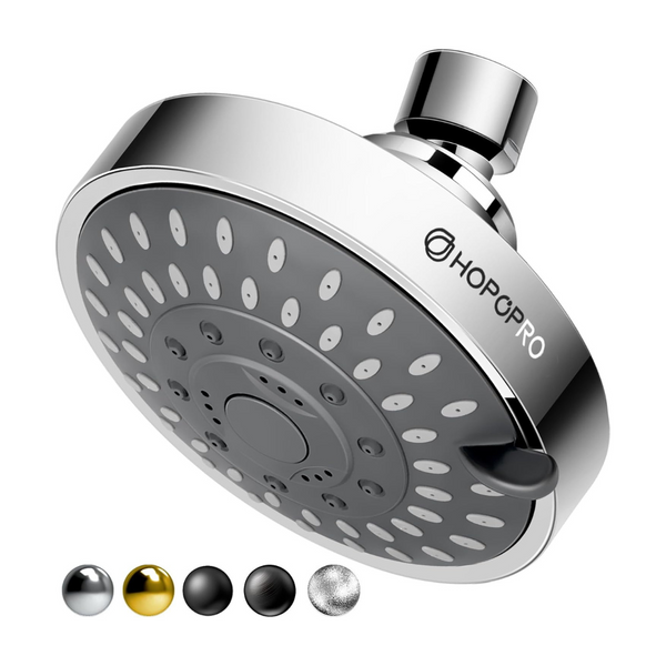 Hopopro 4" 5-Mode High Pressure Rain Shower Head