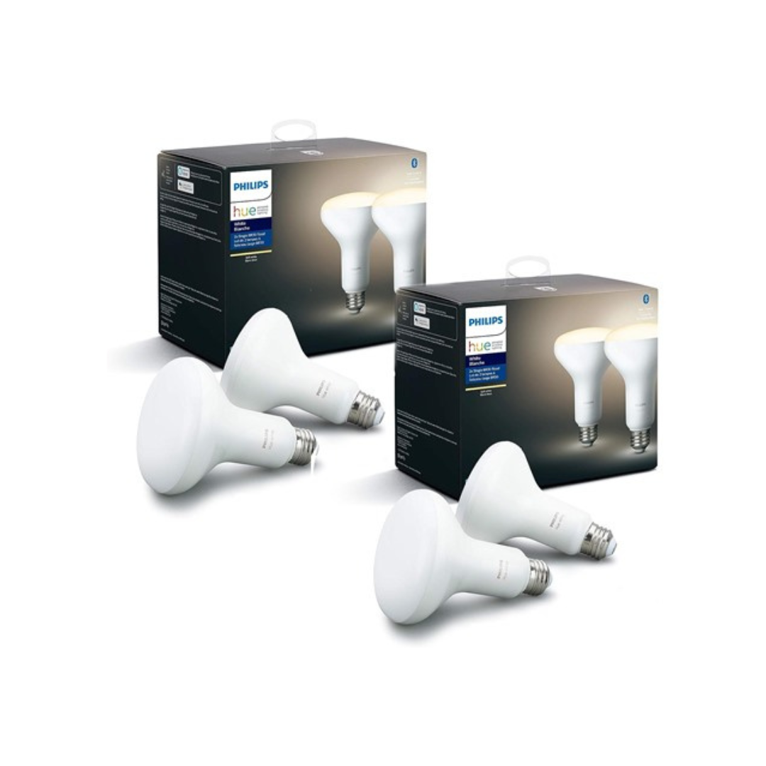 4-Pack Philips Hue White 65W BR30 LED Smart Bulb