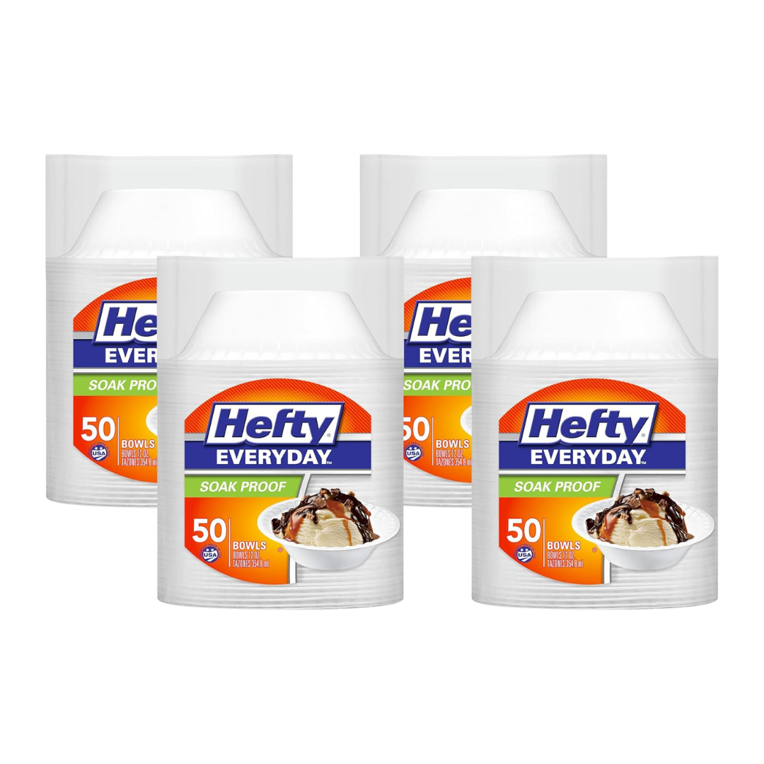 200-Count Hefty Everyday Soak Proof Foam Bowls (12oz)