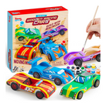 Klever Kits 4 DIY Wooden Race Cars-Build & Paint Your Own Wood Craft Kit