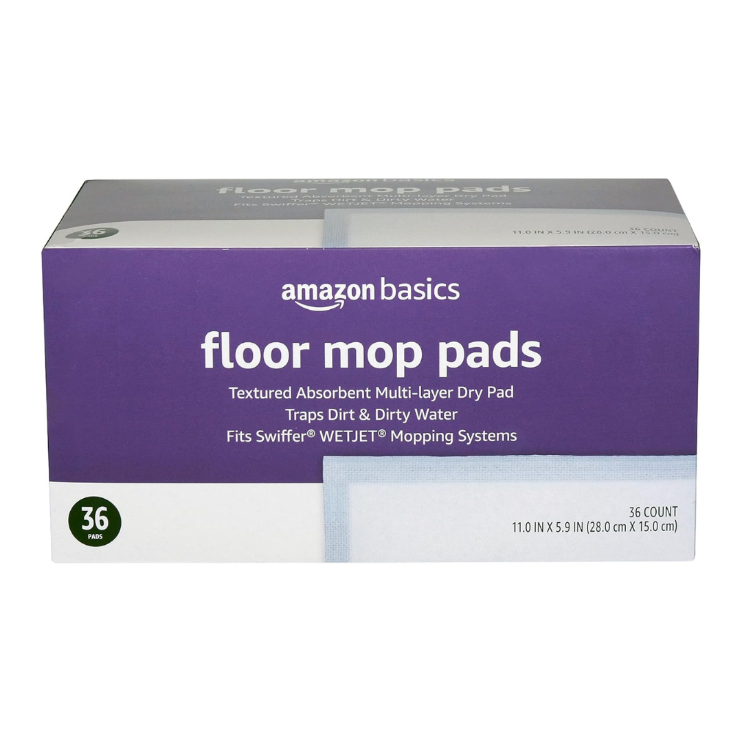 Amazon Basics 36-Count Dry Floor Mop Pads