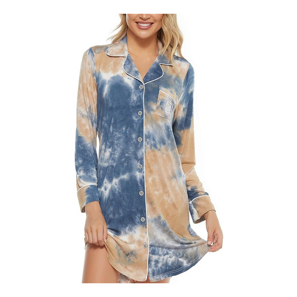 Women's Long Sleeve Soft Button Sleep Nightgown (Various)