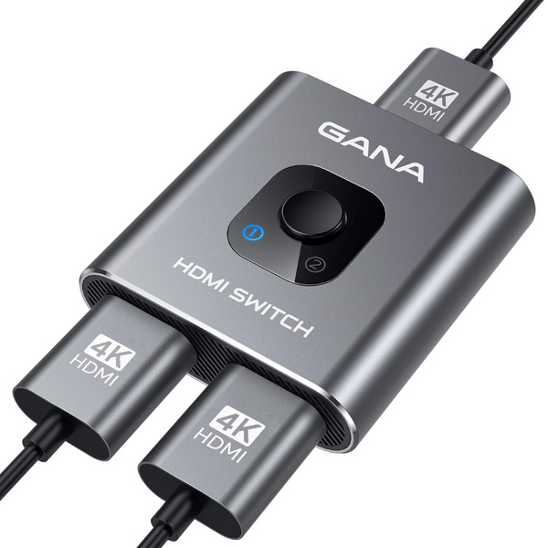 Aluminum Bidirectional HDMI Switch 4k@60hz Splitter