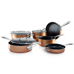 15-Piece Gotham Steel Stackmaster Copper Space Saving Nonstick Cookware Set