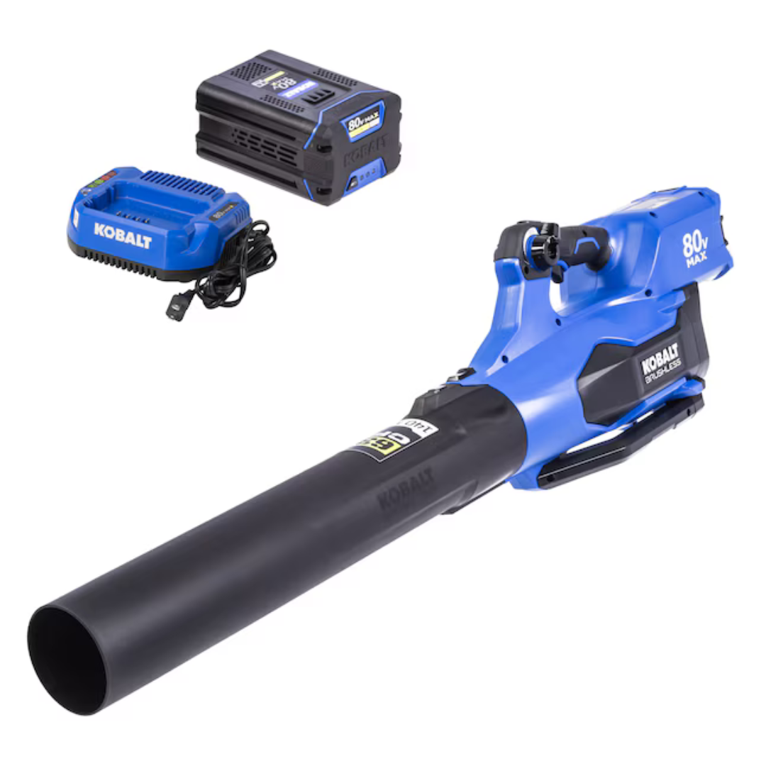 Kobalt 80V 630-CFM Cordless Leaf Blower With Battery And Charger