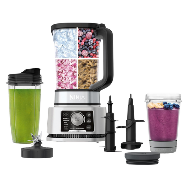 Ninja SS351 Foodi Power Blender & Processor System 1400 WP Smoothie Bowl Maker & Nutrient Extractor, 72-Oz.** Pitcher & To-Go Cups