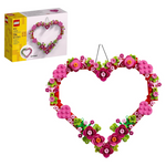 LEGO Heart Shaped Artificial Flowers Ornament Building Toy Kit