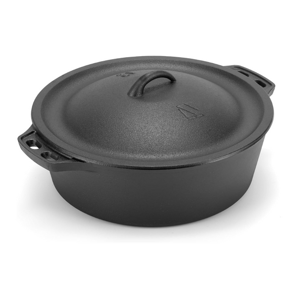 Pre-Seasoned 6-Qt 12" Cast Iron Dutch Oven