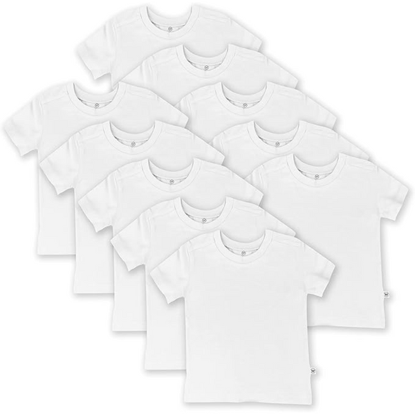 10-Pack HonestBaby Organic Cotton Newborn Short Sleeve T-Shirt