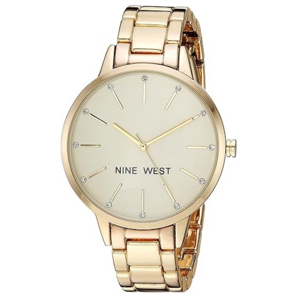 Nine West Women's Crystal Accented Bracelet Watch