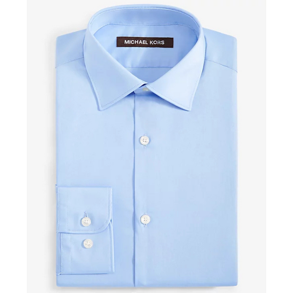 Michael Kors Big Boys Cotton Plain Button-Up Dress Shirt