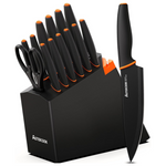 15-Piece High Carbon German Stainless Steel Knife Block Set