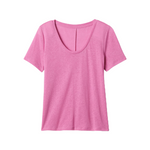 Gap Factory Women's Relaxed Linen-Blend Scoopneck T-Shirt