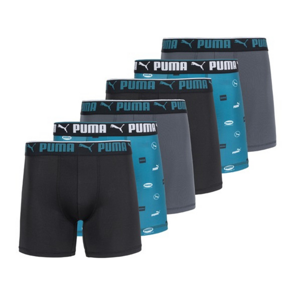 6-Pack PUMA Men's Athletic Fit Boxer Briefs