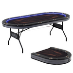 10-Player Barrington Poker Table with In-laid LED Lights