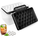 2-Count Stackable Ice Cube Trays Set with Lid and Bin