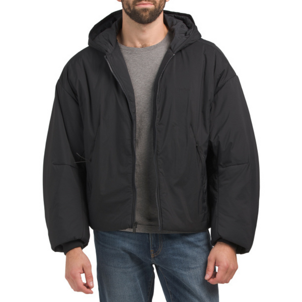 Calvin Klein Men's Full Zip Hooded Puffer Jacket (Black)