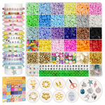 FZIIVQU 6,100 Pcs Clay Beads Bracelet Making Kit