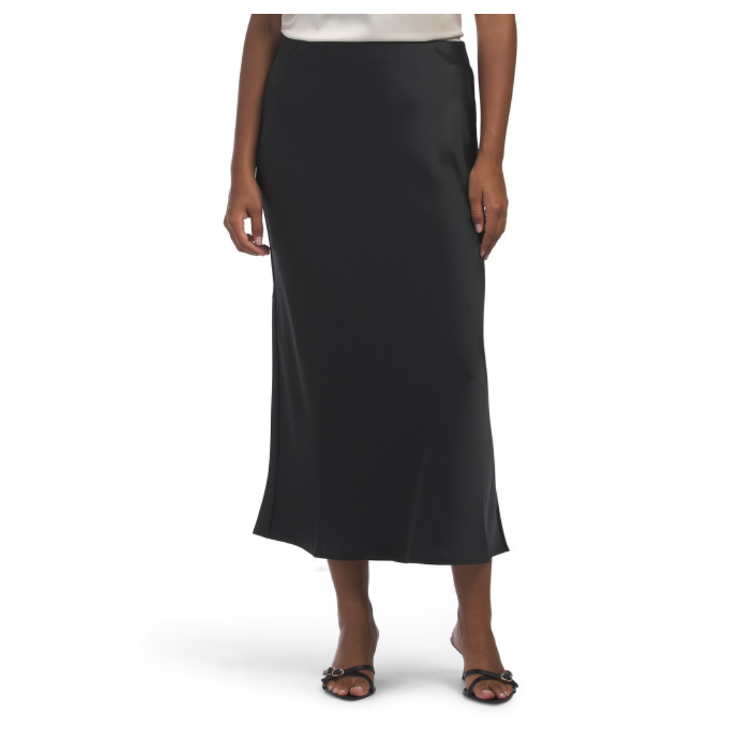 RACHEL ZOE Midi Satin Slip Skirt