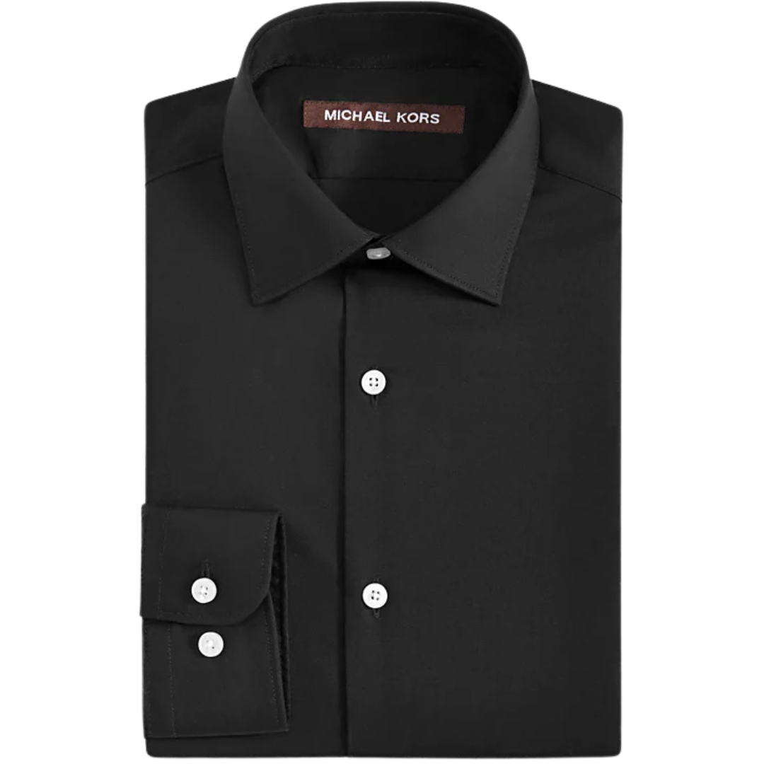 Michael Kors Big Boys Cotton Plain Button-Up Dress Shirt