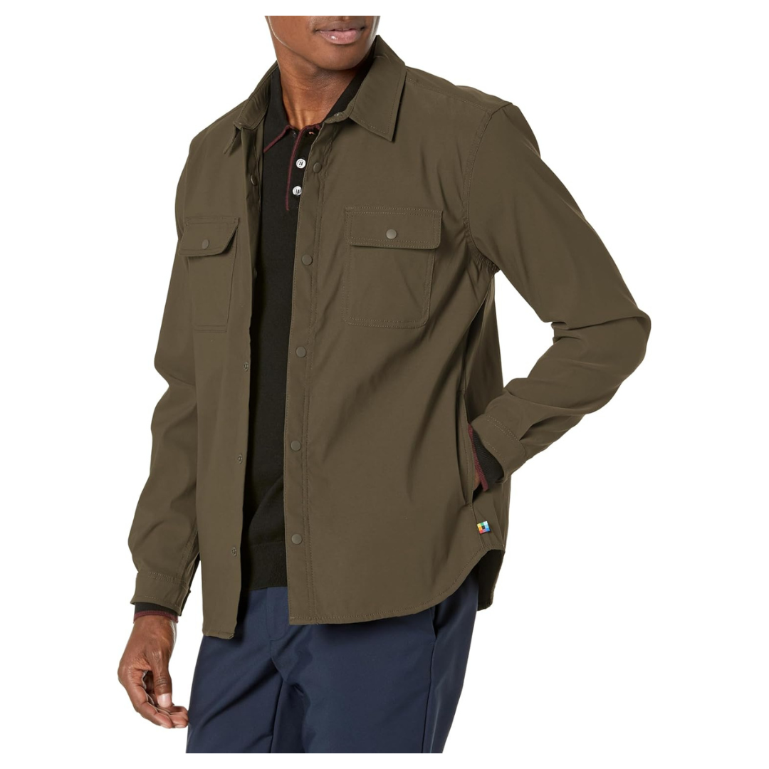 Unionbay Men's UB Tech Snap Front Performance Shirt Jacket