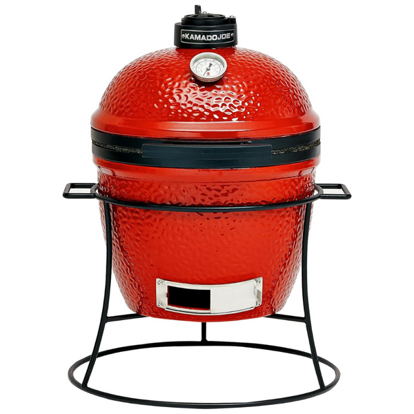 Kamado Joe Jr. 13.5" Charcoal Grill W/Cast Iron Cart & Heat Deflectors