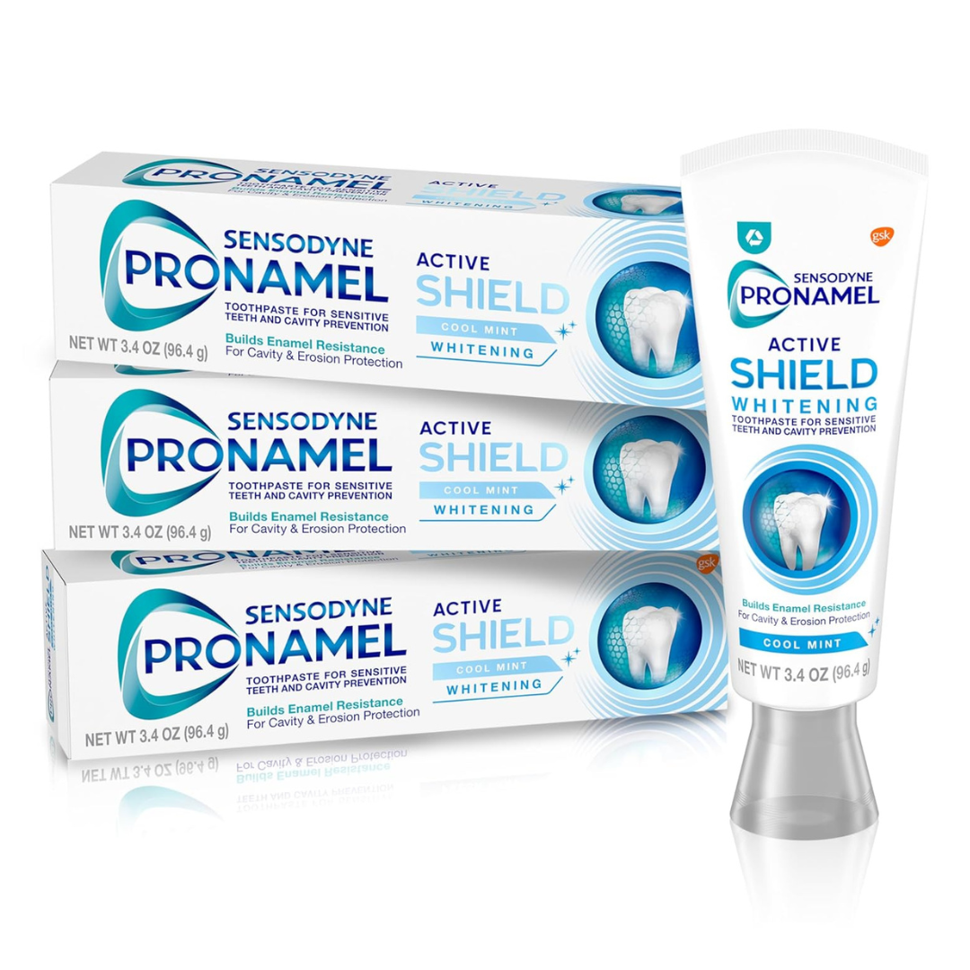 3-Pack Sensodyne Pronamel Active Shield Whitening Enamel Toothpaste