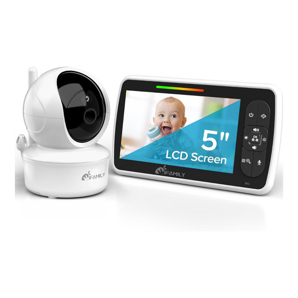 iFamily Large 5" Screen Baby Monitor With 30Hrs Battery Life