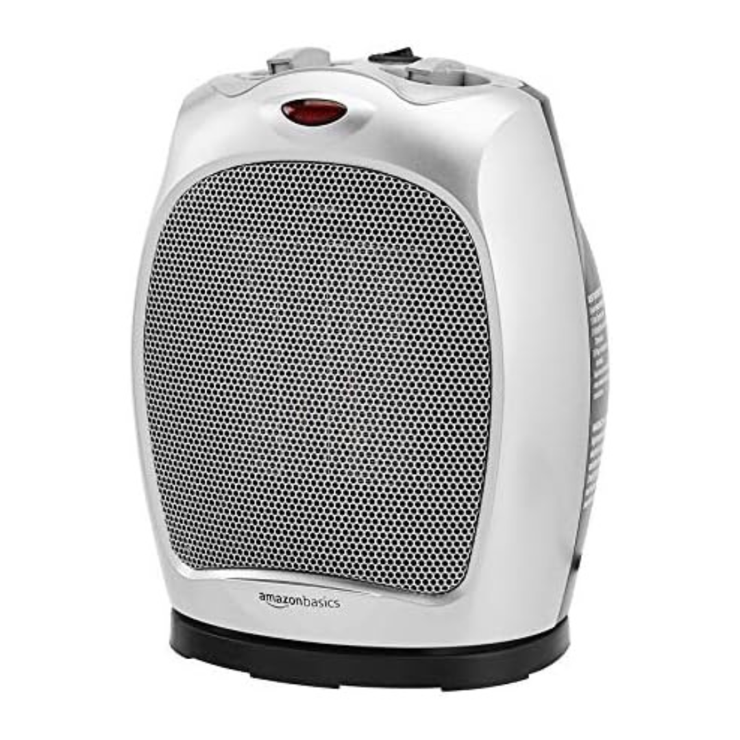 AmazonBasics 1500W Oscillating Ceramic Heater With Adjustable Thermostat