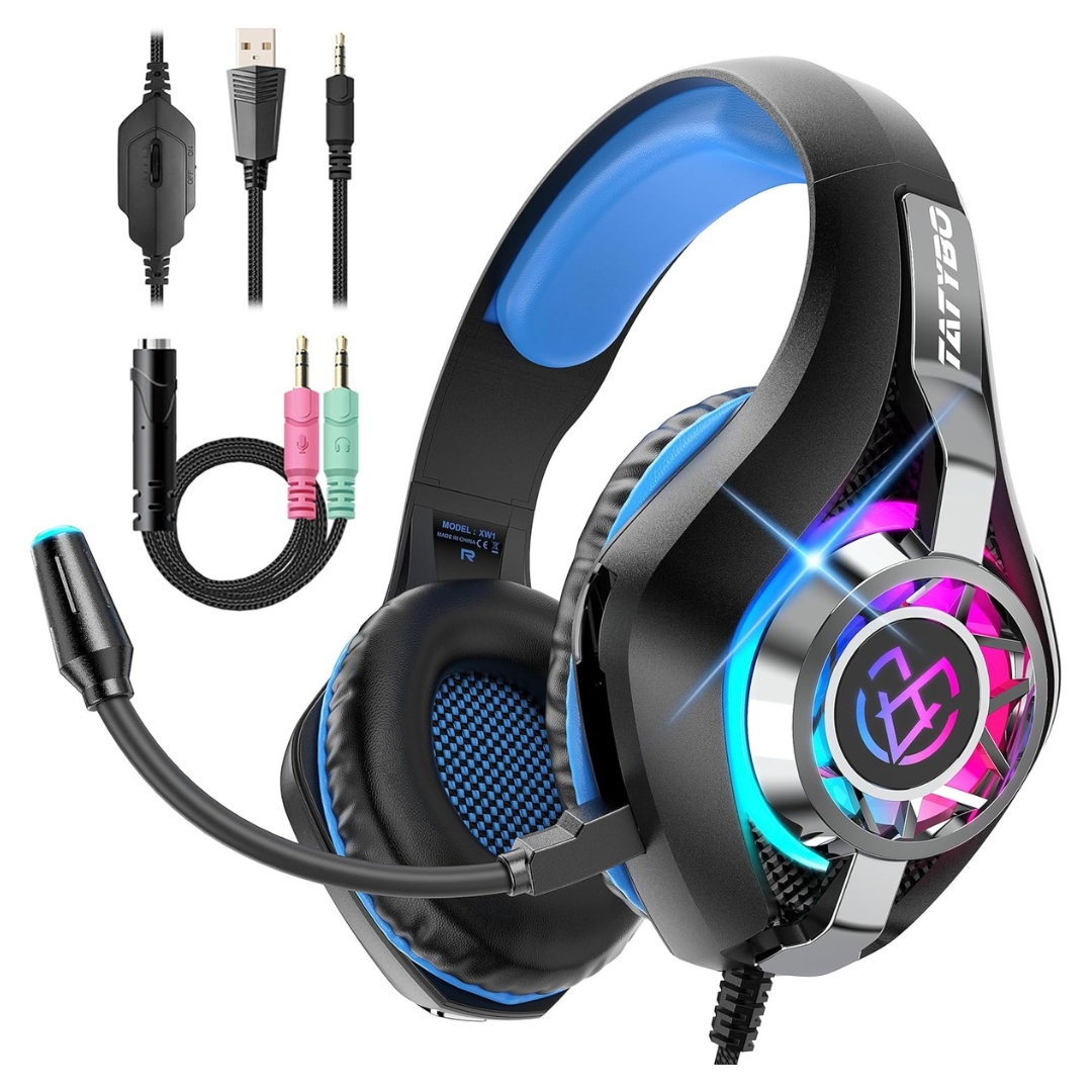 Gaming Headset With Noise Canceling Mic & Deep Bass Stereo Sound