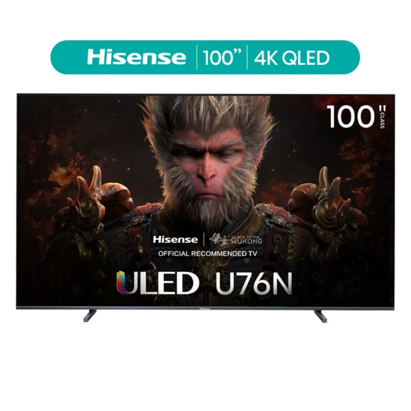 Hisense 100U76N 100" 4K Ultra HDR Smart QLED Google TV (2024)