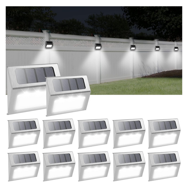 12-Pack Otdair Outdoor Waterproof Solar Deck Lights