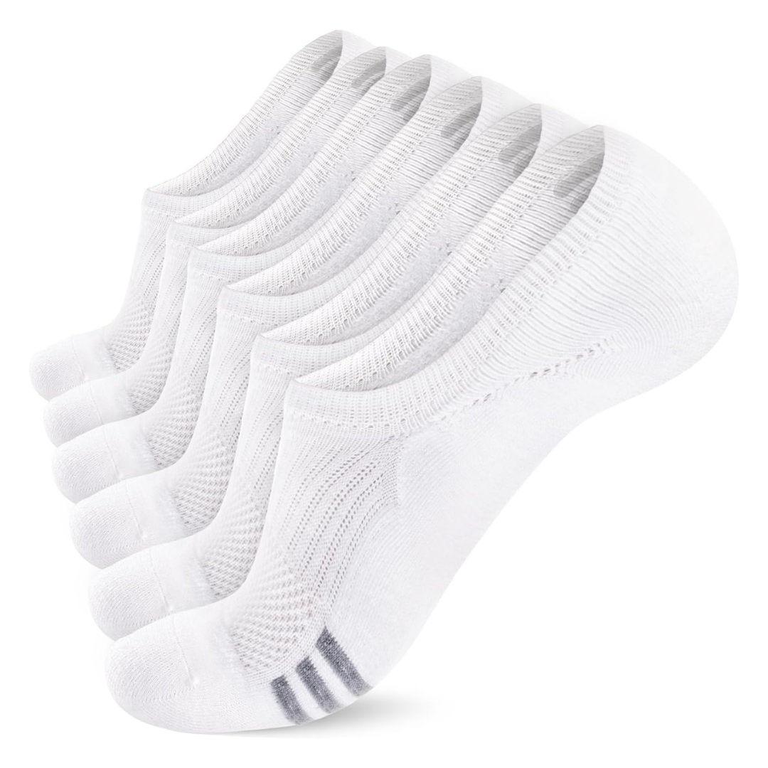 3-Pair PhysFlex No Show Socks For Women & Men (Various Sizes, 3 Colors)