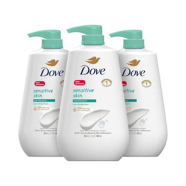 3-Pack 30.6-oz Dove Sensitive Skin Body Wash With Pump