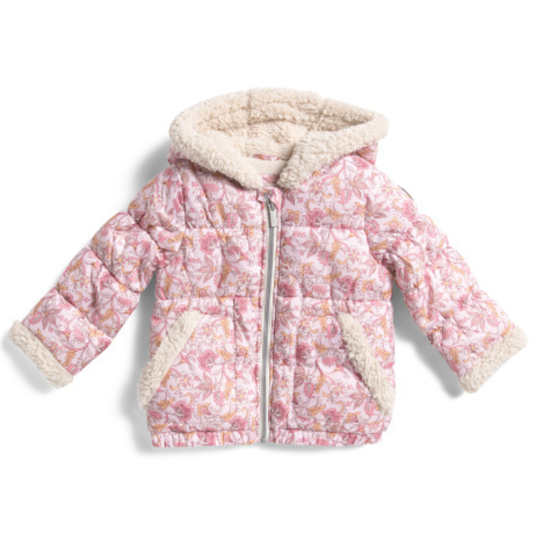 KOOLABURRA BY UGG Toddler Girls Cozy Sherpa Lined Puffer