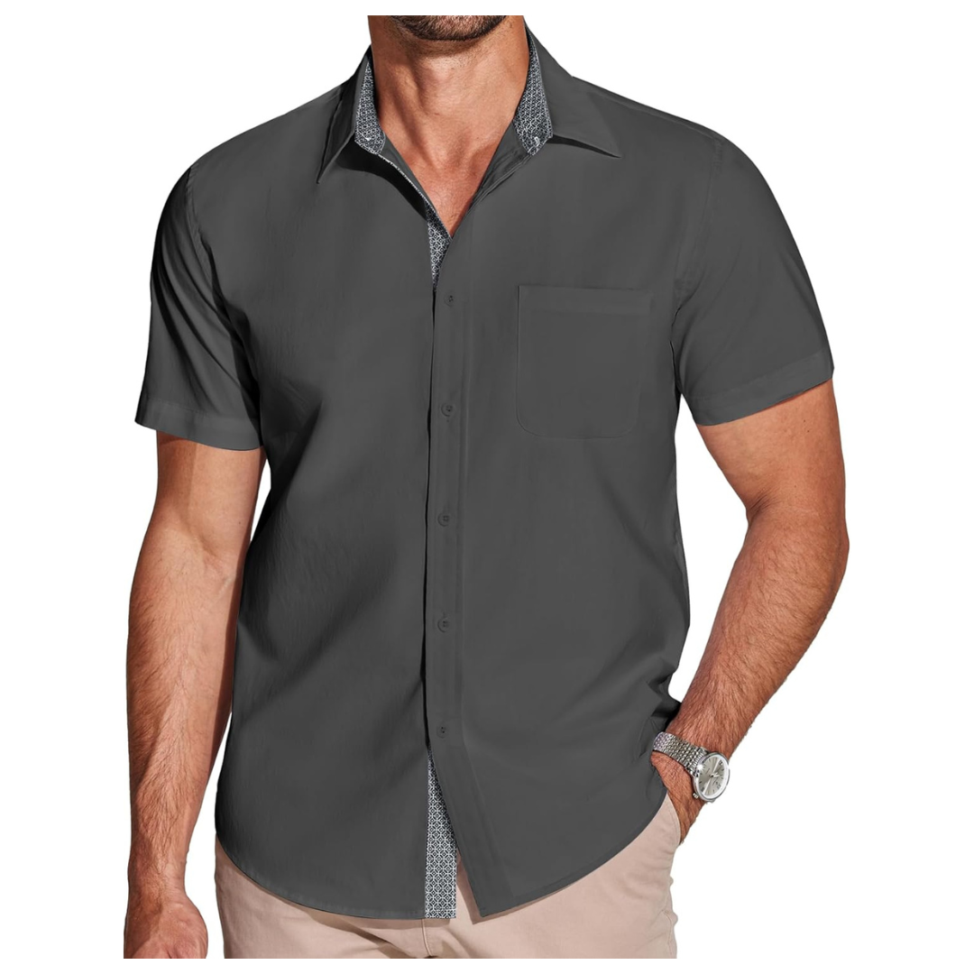 COOFANDY Men's Wrinkle Free Muscle Fit Stretch Shirts