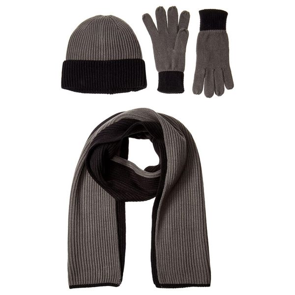 3-Pack Amazon Essentials Unisex Adults' Knit Hat, Scarf And Gloves Set