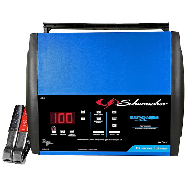 Schumacher 15A Electric Automatic Rapid Battery Charger And Maintainer