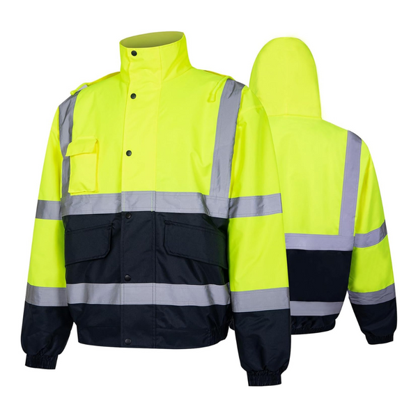 Omotiya Hi-Vis Safety Men's Cold Weather Hoodie Jacket