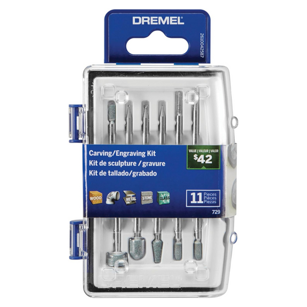 Dremel 729-01 11-Piece Carving & Engraving Rotary Tool Accessories Kit