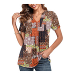 Women's Plus Size Tops Short Sleeve Summer Tunic Shirts