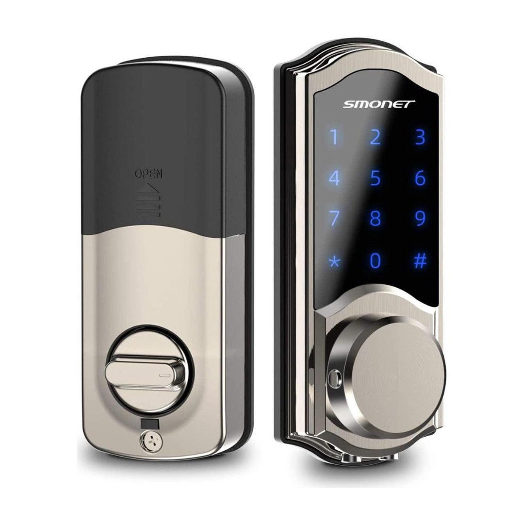 SMONET Keyless Entry Bluetooth Electronic Touchscreen Front Door Lock