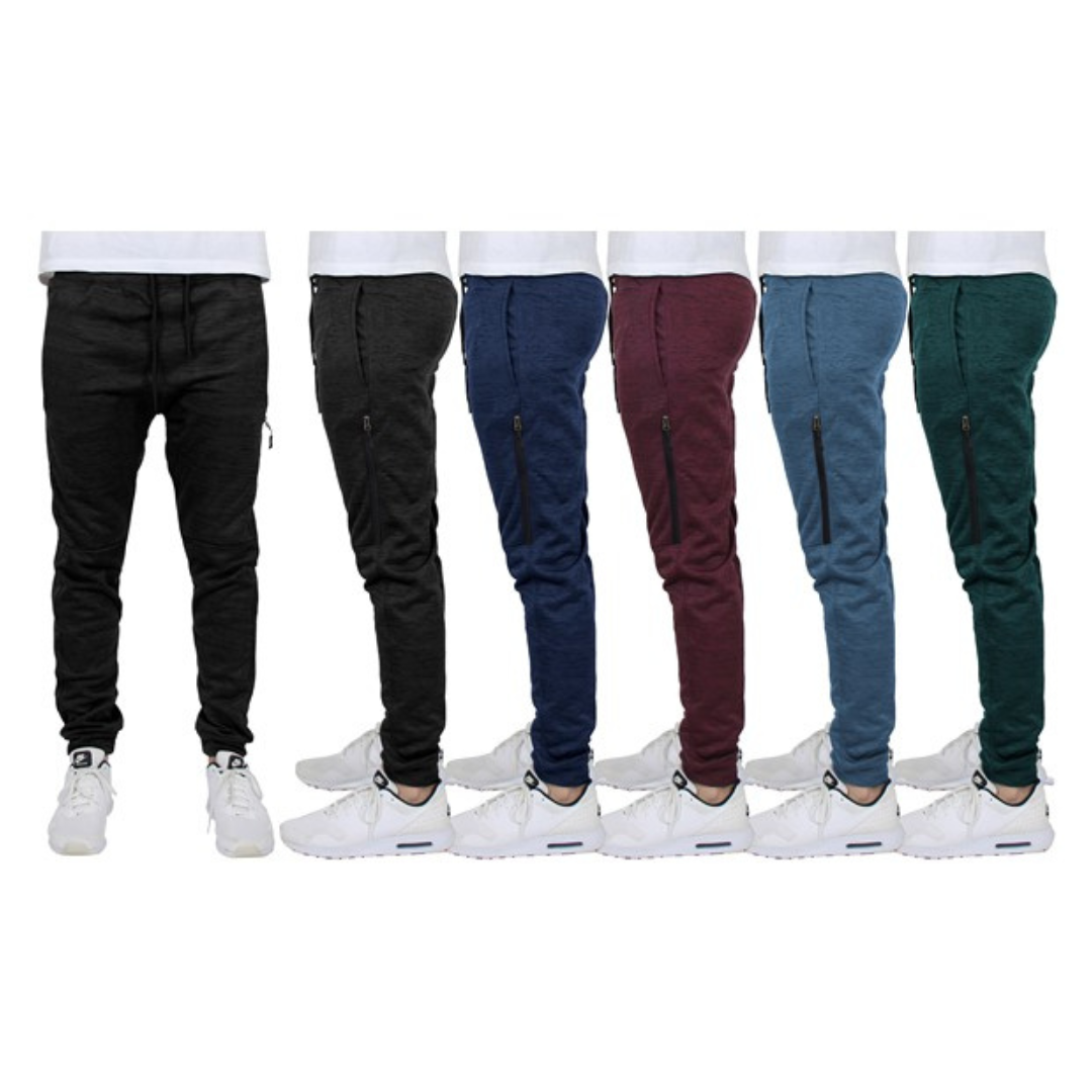 3-Pack Assorted Men's Slim Fit Fleece-Lined Sweatpants (Various)