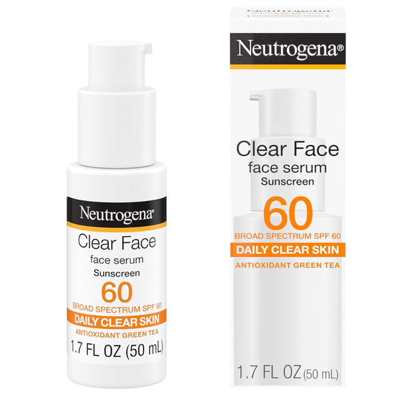 Neutrogena Clear Face Serum Sunscreen Lotion w/ Green Tea (1.7 oz)