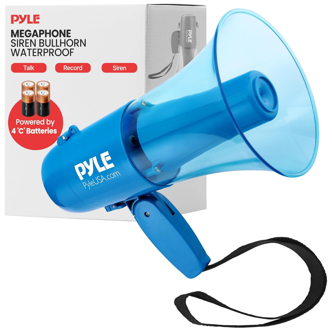 Pyle 30W Portable Water Proof Megaphone Siren Bullhorn Speaker