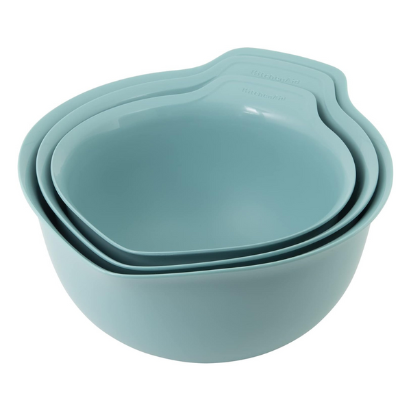 3-Piece 2.5/3.5/4.5-Qt KitchenAid Nesting Mixing Bowls (Aqua Sky