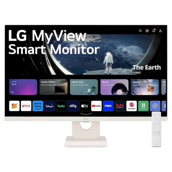 LG 27SR50F-W 27" FHD IPS Monitor With webOS